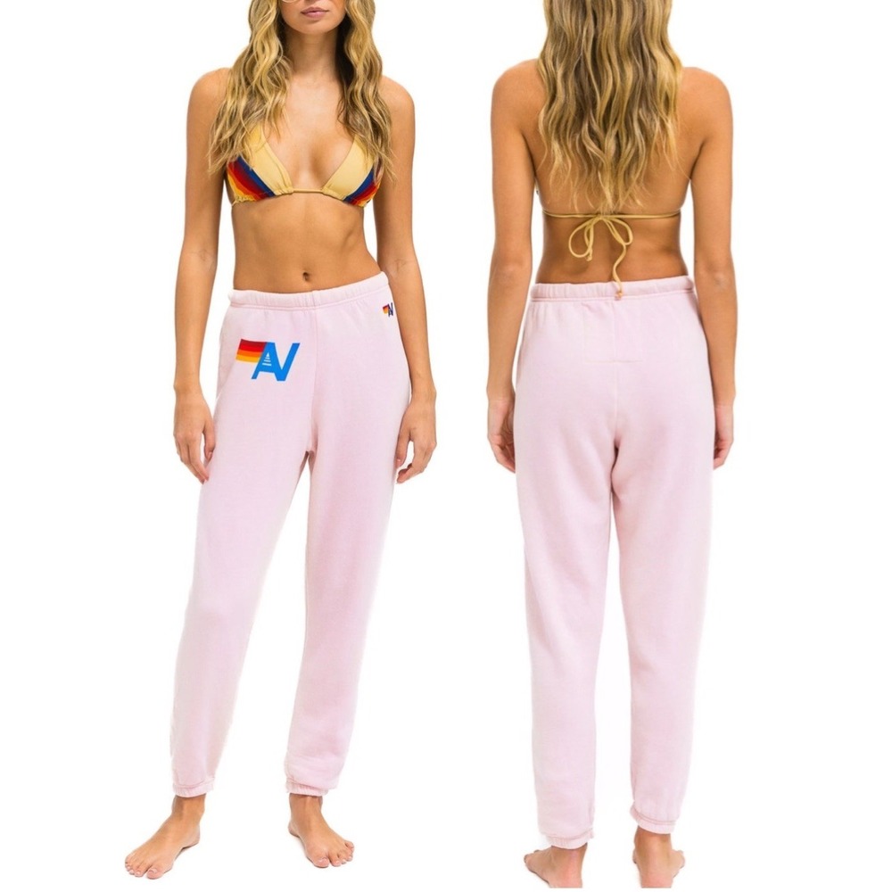 Aviator Nation Logo Sweatpants Light Pink Women's XS